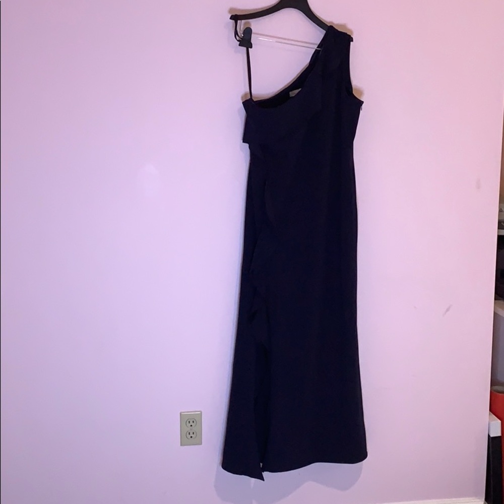 Calvin Klein Navy one shoulder gown Size 14